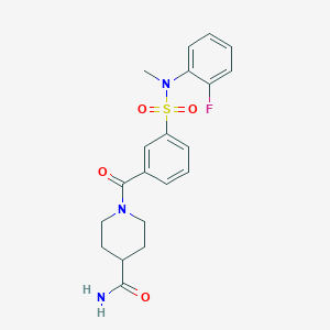 1-(3-{[(2-fluorophenyl)(methyl)amino]sulfonyl}benzoyl)-4-piperidinecarboxamide