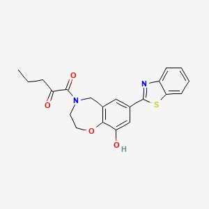 1-[7-(1,3-benzothiazol-2-yl)-9-hydroxy-2,3-dihydro-1,4-benzoxazepin-4(5H)-yl]-1-oxopentan-2-one