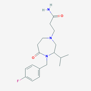 3-[4-(4-fluorobenzyl)-3-isopropyl-5-oxo-1,4-diazepan-1-yl]propanamide