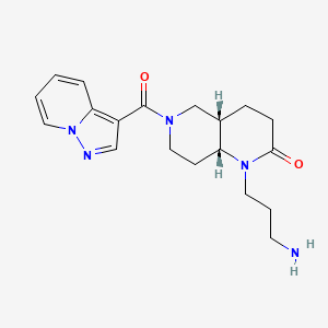 rel-(4aS,8aR)-1-(3-aminopropyl)-6-(pyrazolo[1,5-a]pyridin-3-ylcarbonyl)octahydro-1,6-naphthyridin-2(1H)-one hydrochloride