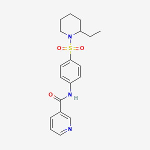 N-{4-[(2-ethylpiperidin-1-yl)sulfonyl]phenyl}pyridine-3-carboxamide