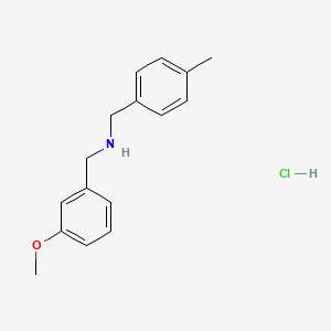 N-[(3-methoxyphenyl)methyl]-1-(4-methylphenyl)methanamine;hydrochloride