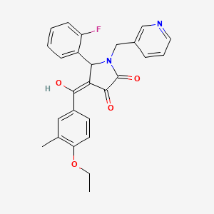 4-(4-ethoxy-3-methylbenzoyl)-5-(2-fluorophenyl)-3-hydroxy-1-[(pyridin-3-yl)methyl]-2,5-dihydro-1H-pyrrol-2-one