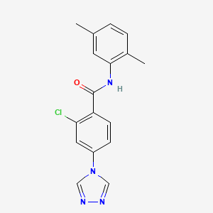 2-chloro-N-(2,5-dimethylphenyl)-4-(1,2,4-triazol-4-yl)benzamide