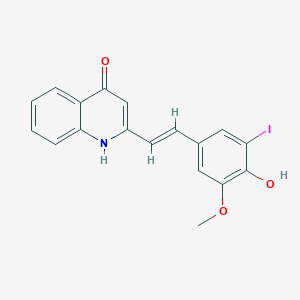 2-[(E)-2-(4-hydroxy-3-iodo-5-methoxyphenyl)ethenyl]-1H-quinolin-4-one