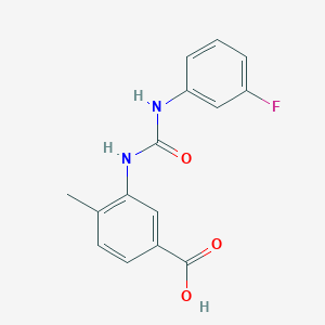 3-{[(3-FLUOROANILINO)CARBONYL]AMINO}-4-METHYLBENZOIC ACID