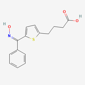 4-[5-[(Z)-N-hydroxy-C-phenylcarbonimidoyl]thiophen-2-yl]butanoic acid