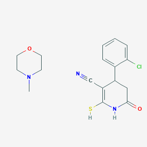 4-(2-chlorophenyl)-2-oxo-6-sulfanyl-3,4-dihydro-1H-pyridine-5-carbonitrile;4-methylmorpholine