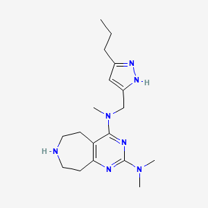 N~2~,N~2~,N~4~-trimethyl-N~4~-[(5-propyl-1H-pyrazol-3-yl)methyl]-6,7,8,9-tetrahydro-5H-pyrimido[4,5-d]azepine-2,4-diamine