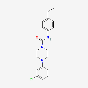 4-(3-chlorophenyl)-N-(4-ethylphenyl)piperazine-1-carboxamide