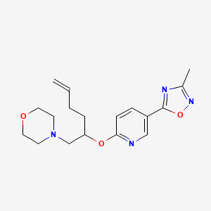 4-[((2R,5S)-5-{[5-(3-methyl-1,2,4-oxadiazol-5-yl)pyridin-2-yl]methyl}tetrahydrofuran-2-yl)methyl]morpholine