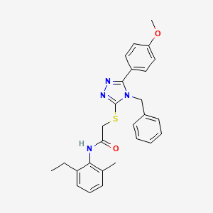 2-{[4-benzyl-5-(4-methoxyphenyl)-4H-1,2,4-triazol-3-yl]thio}-N-(2-ethyl-6-methylphenyl)acetamide