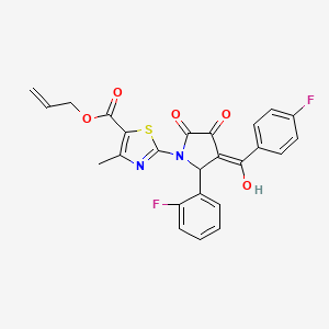 allyl 2-[3-(4-fluorobenzoyl)-2-(2-fluorophenyl)-4-hydroxy-5-oxo-2,5-dihydro-1H-pyrrol-1-yl]-4-methyl-1,3-thiazole-5-carboxylate