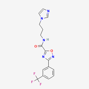 N-[3-(1H-imidazol-1-yl)propyl]-3-[3-(trifluoromethyl)phenyl]-1,2,4-oxadiazole-5-carboxamide