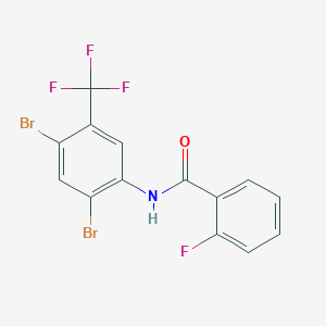 N-[2,4-dibromo-5-(trifluoromethyl)phenyl]-2-fluorobenzamide