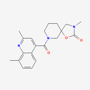 7-[(2,8-dimethyl-4-quinolinyl)carbonyl]-3-methyl-1-oxa-3,7-diazaspiro[4.5]decan-2-one