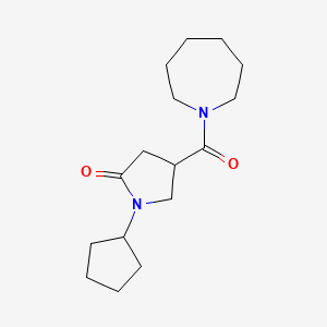 4-(Azepane-1-carbonyl)-1-cyclopentylpyrrolidin-2-one