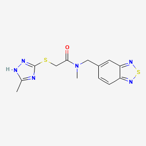 N-(2,1,3-benzothiadiazol-5-ylmethyl)-N-methyl-2-[(3-methyl-1H-1,2,4-triazol-5-yl)thio]acetamide