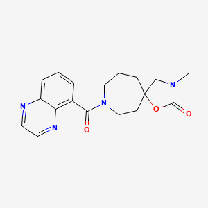 3-methyl-8-(5-quinoxalinylcarbonyl)-1-oxa-3,8-diazaspiro[4.6]undecan-2-one