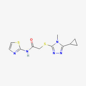 2-[(5-cyclopropyl-4-methyl-4H-1,2,4-triazol-3-yl)sulfanyl]-N-(1,3-thiazol-2-yl)acetamide