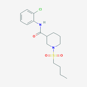 molecular formula C16H23ClN2O3S B5407432 1-butylsulfonyl-N-(2-chlorophenyl)piperidine-3-carboxamide 