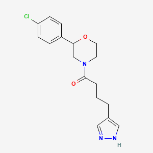 1-[2-(4-chlorophenyl)morpholin-4-yl]-4-(1H-pyrazol-4-yl)butan-1-one