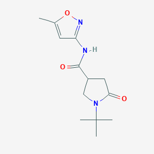 1-tert-butyl-N-(5-methyl-3-isoxazolyl)-5-oxo-3-pyrrolidinecarboxamide