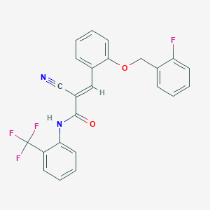 2-cyano-3-{2-[(2-fluorobenzyl)oxy]phenyl}-N-[2-(trifluoromethyl)phenyl]acrylamide