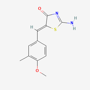 molecular formula C12H12N2O2S B5407590 2-imino-5-(4-methoxy-3-methylbenzylidene)-1,3-thiazolidin-4-one 