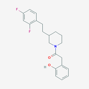 2-(2-{3-[2-(2,4-difluorophenyl)ethyl]-1-piperidinyl}-2-oxoethyl)phenol