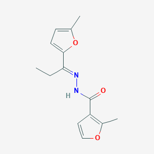 molecular formula C14H16N2O3 B5407668 2-methyl-N'-[1-(5-methyl-2-furyl)propylidene]-3-furohydrazide 