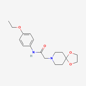 molecular formula C17H24N2O4 B5407689 2-(1,4-dioxa-8-azaspiro[4.5]dec-8-yl)-N-(4-ethoxyphenyl)acetamide 