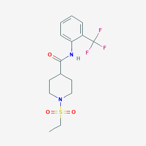 1-(ethylsulfonyl)-N-[2-(trifluoromethyl)phenyl]piperidine-4-carboxamide