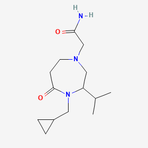 2-[4-(cyclopropylmethyl)-3-isopropyl-5-oxo-1,4-diazepan-1-yl]acetamide