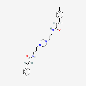 molecular formula C30H40N4O2 B5407818 N,N'-(1,4-piperazinediyldi-3,1-propanediyl)bis[3-(4-methylphenyl)acrylamide] 