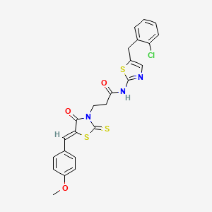 molecular formula C24H20ClN3O3S3 B5407826 N-[5-(2-chlorobenzyl)-1,3-thiazol-2-yl]-3-[5-(4-methoxybenzylidene)-4-oxo-2-thioxo-1,3-thiazolidin-3-yl]propanamide 