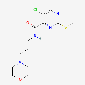 molecular formula C13H19ClN4O2S B5407863 5-chloro-2-(methylthio)-N-(3-morpholin-4-ylpropyl)pyrimidine-4-carboxamide 