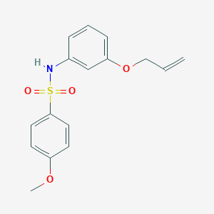 molecular formula C16H17NO4S B5407872 N-[3-(allyloxy)phenyl]-4-methoxybenzenesulfonamide 