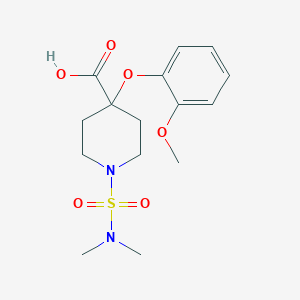 molecular formula C15H22N2O6S B5407985 1-[(dimethylamino)sulfonyl]-4-(2-methoxyphenoxy)-4-piperidinecarboxylic acid 