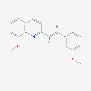 molecular formula C20H19NO2 B5408170 2-[(E)-2-(3-ethoxyphenyl)ethenyl]-8-methoxyquinoline 