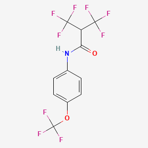 molecular formula C11H6F9NO2 B5408204 3,3,3-trifluoro-N-[4-(trifluoromethoxy)phenyl]-2-(trifluoromethyl)propanamide 