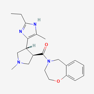 4-{[(3R*,4R*)-4-(2-ethyl-4-methyl-1H-imidazol-5-yl)-1-methylpyrrolidin-3-yl]carbonyl}-2,3,4,5-tetrahydro-1,4-benzoxazepine