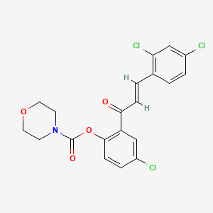 4-chloro-2-[3-(2,4-dichlorophenyl)acryloyl]phenyl 4-morpholinecarboxylate