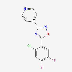 4-[5-(2-chloro-4,5-difluorophenyl)-1,2,4-oxadiazol-3-yl]pyridine