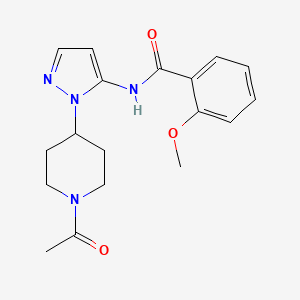 N-[1-(1-acetylpiperidin-4-yl)-1H-pyrazol-5-yl]-2-methoxybenzamide