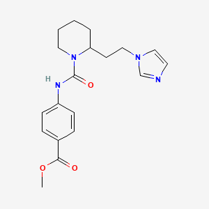 methyl 4-[({2-[2-(1H-imidazol-1-yl)ethyl]-1-piperidinyl}carbonyl)amino]benzoate