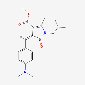 METHYL (4Z)-4-{[4-(DIMETHYLAMINO)PHENYL]METHYLIDENE}-2-METHYL-1-(2-METHYLPROPYL)-5-OXO-4,5-DIHYDRO-1H-PYRROLE-3-CARBOXYLATE