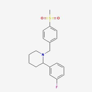 2-(3-fluorophenyl)-1-[4-(methylsulfonyl)benzyl]piperidine