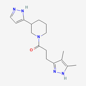 1-[3-(4,5-dimethyl-1H-pyrazol-3-yl)propanoyl]-3-(1H-pyrazol-5-yl)piperidine