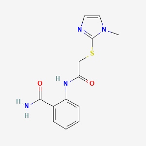 2-({2-[(1-METHYL-1H-IMIDAZOL-2-YL)SULFANYL]ACETYL}AMINO)BENZAMIDE